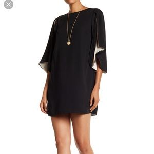 Halston Heritage - ColorBlock Flutter Sleeve Dress